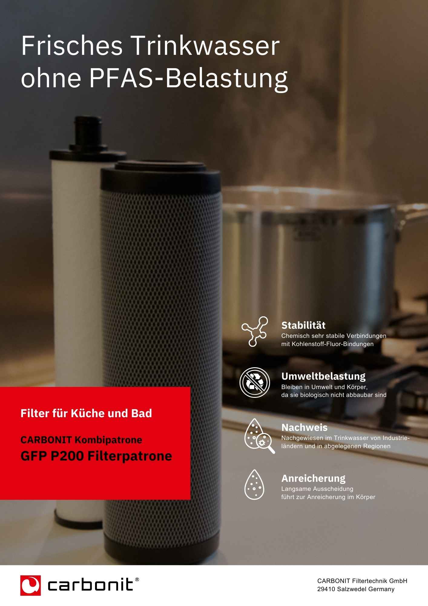 Carbonit GFP P200 iA PFAS Schutz Filterpatrone