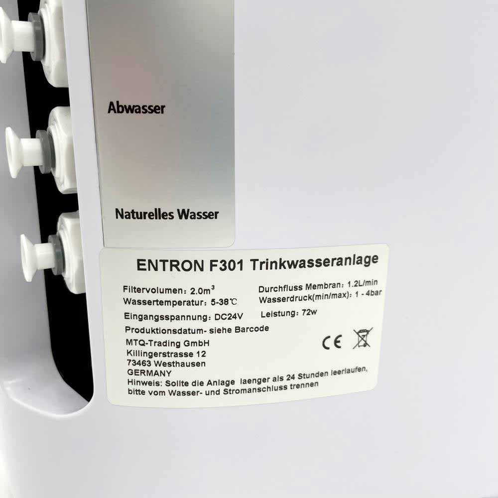 Osmosefilter ENTRON | F-Serie | 500GPD | Quickchange