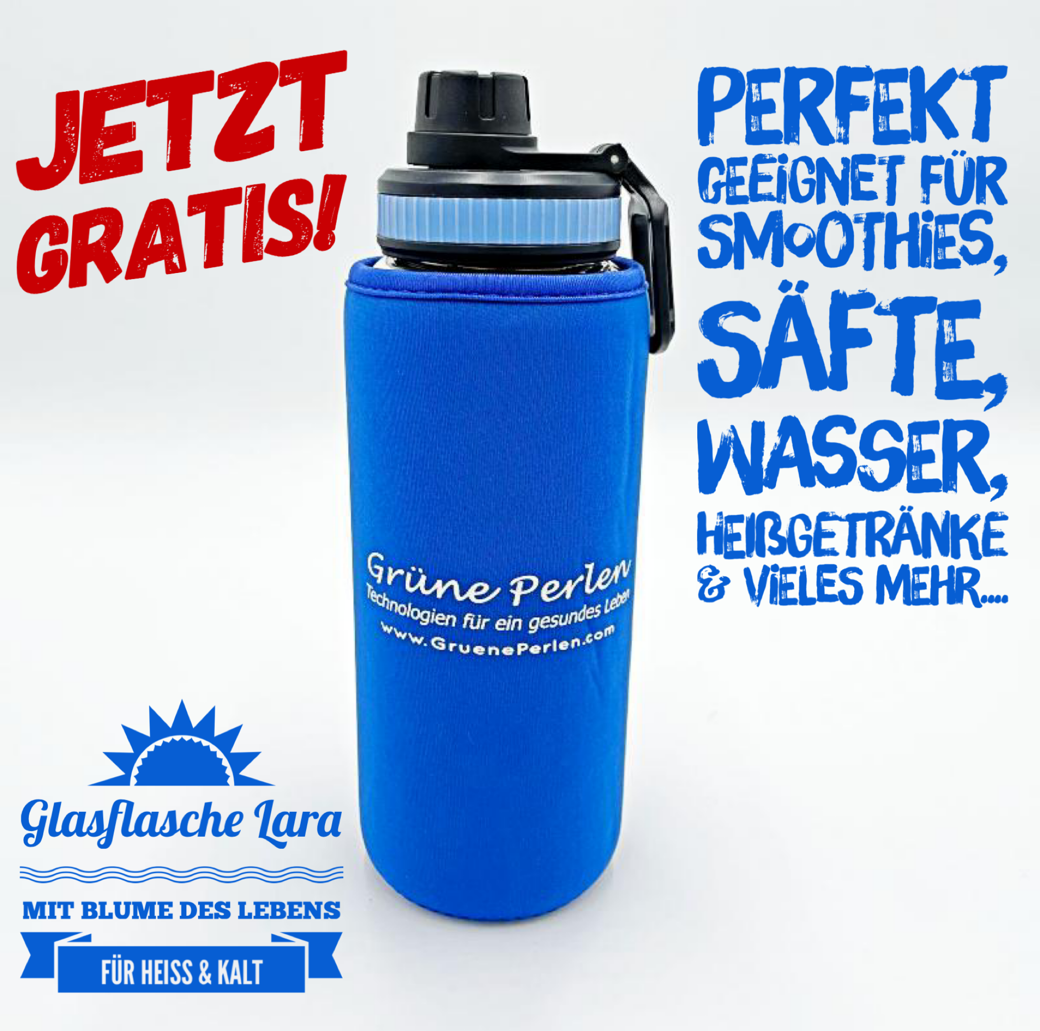 Glasflasche Lara auf Wunsch GRATIS