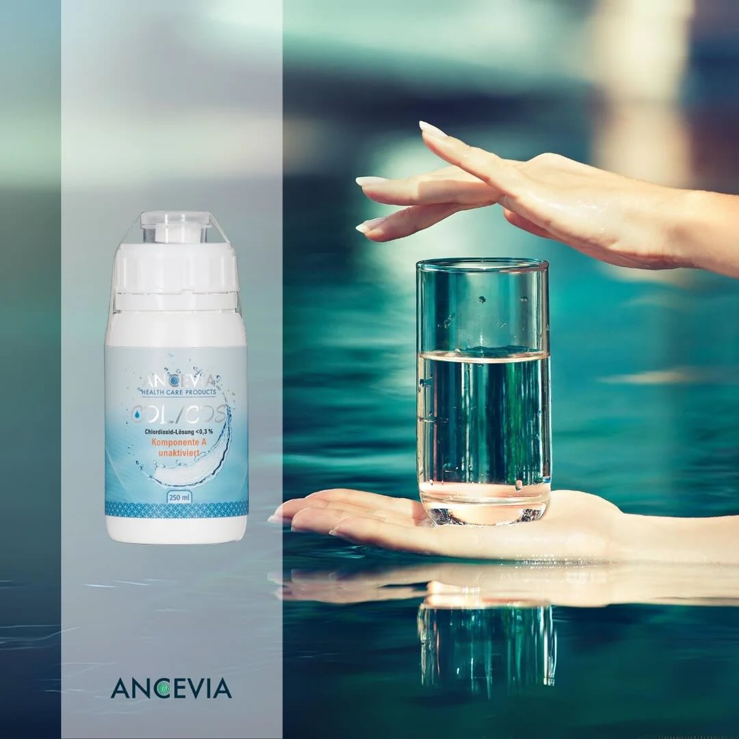 ANCEVIA Chlordioxid CDL | 2 Komponenten (A-250ml + B-Tablette | Desinfektion Wasserfilter