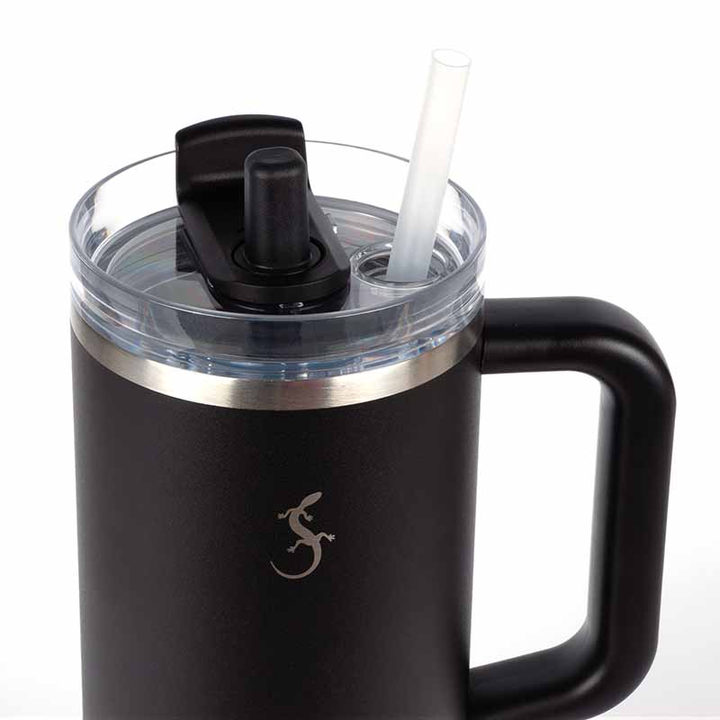 LURCH Isolierbecher Big Cup 1,2l | mit ausfahrbarem Trinkhalm