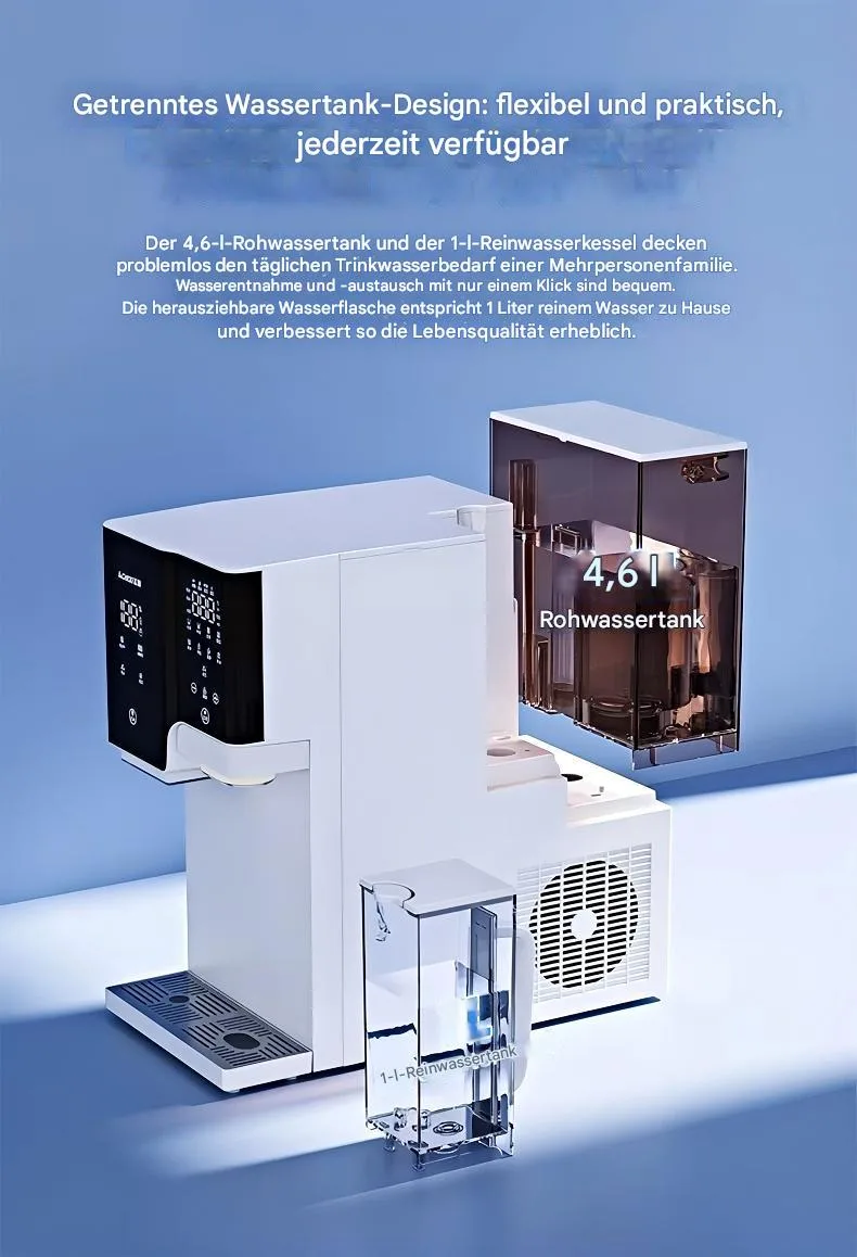 Osmosefilter JG-7501 Auftischsystem mit Heiss-, Kalt- und Eiswuerfelfunktion