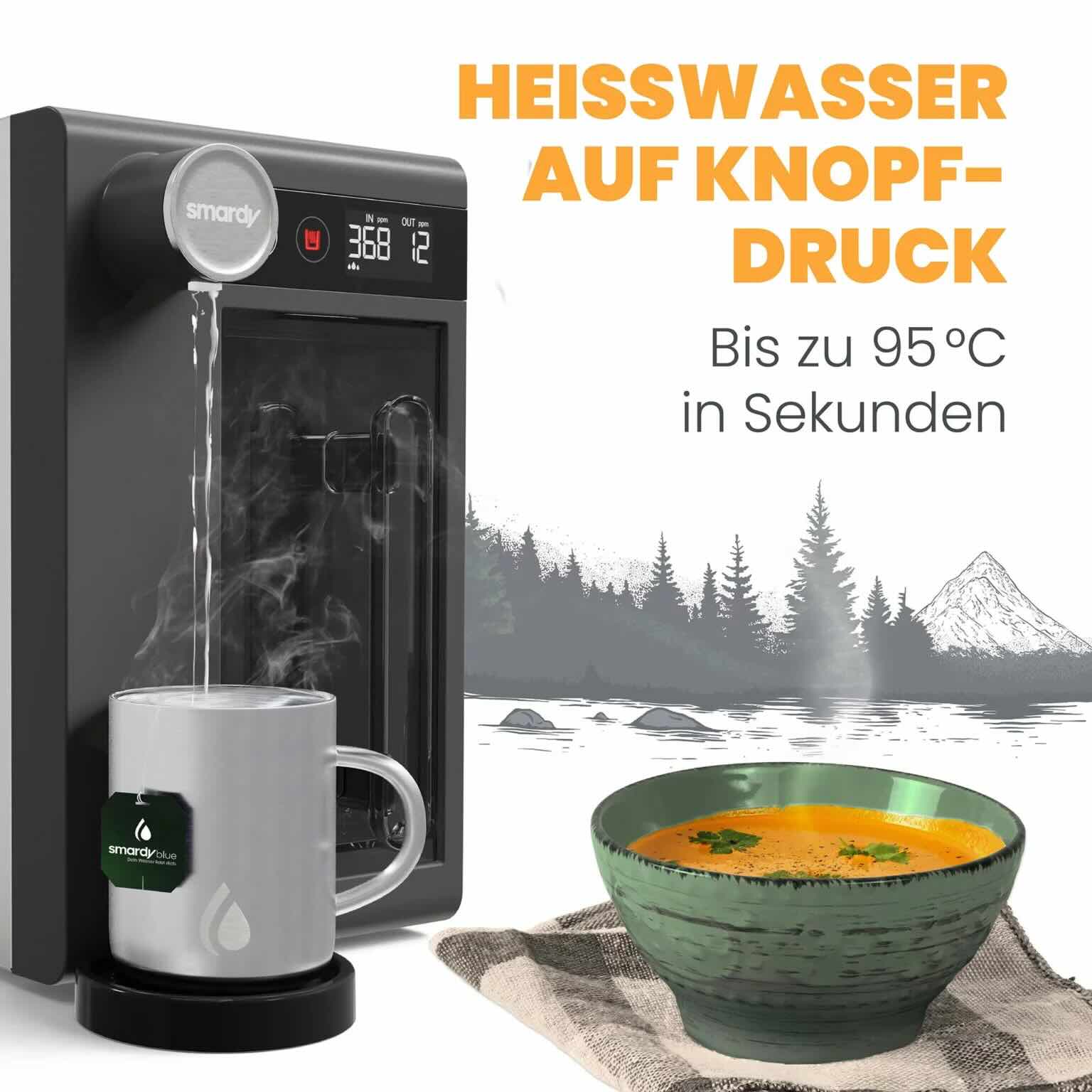 Osmosefilter SmardyBlue CampingBar genius mit Heißwasser