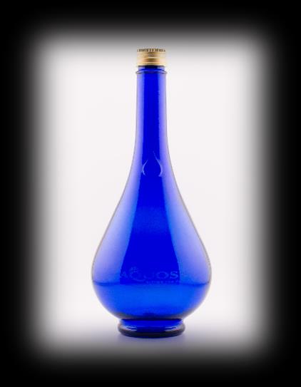 AQUOSS Murano-Glasflasche blau