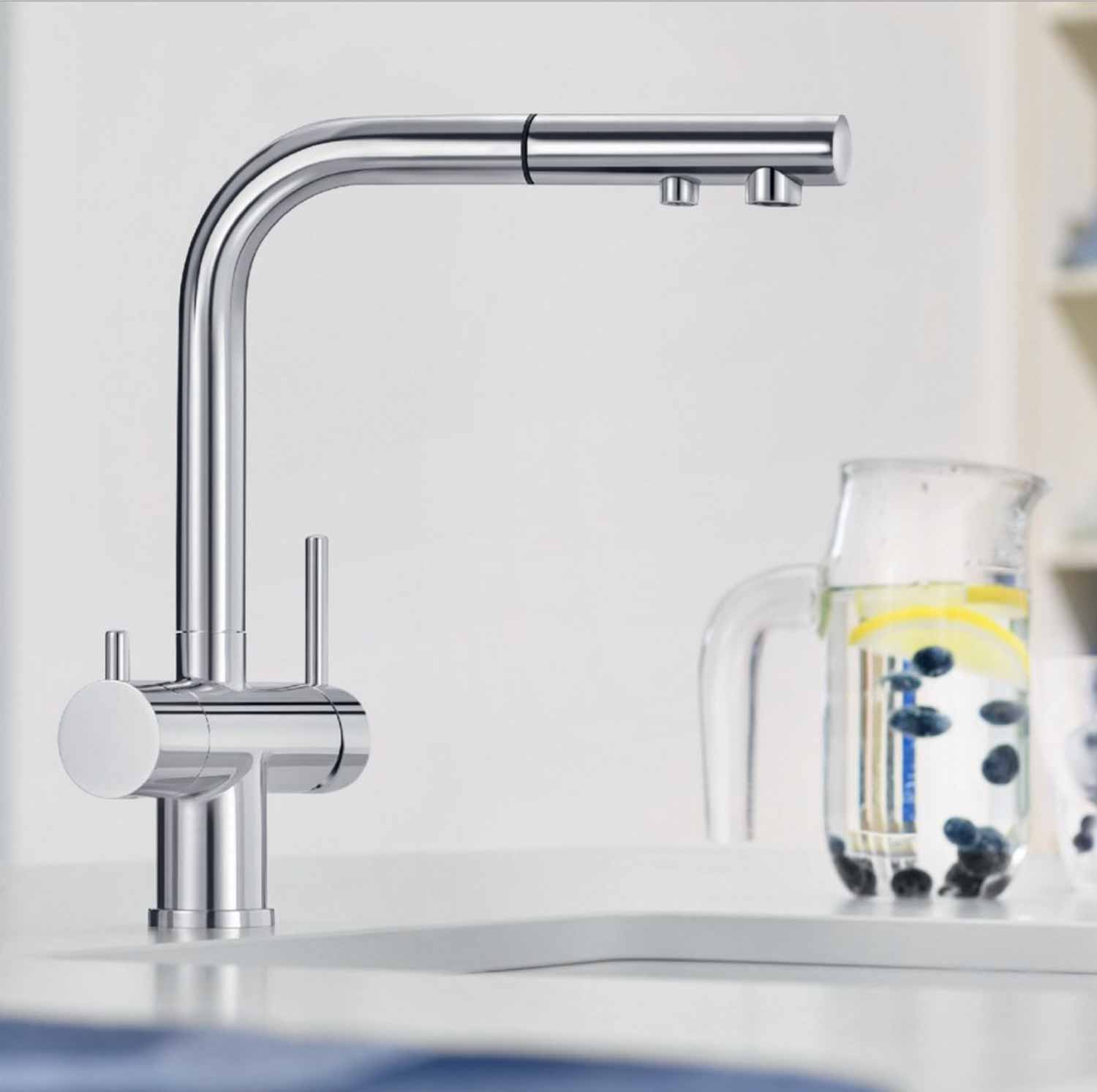 Wasserhahn 3in1 | BLANCO Fontas II mit Brause (ausziehbar)