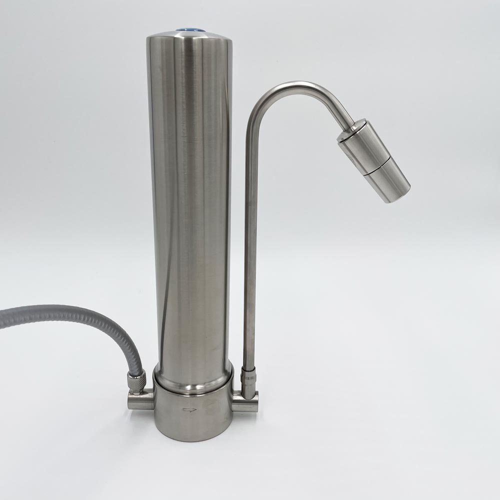 AquaAvanti Uno Auftischfilter | Edelstahl | für Carbonit Filter