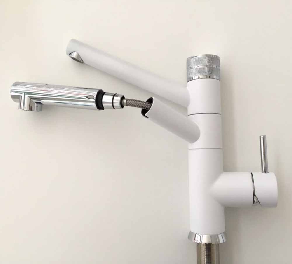 Wasserhahn 3in1 | CUCINA IDEALE mit Brause | Bedienhebel rechts