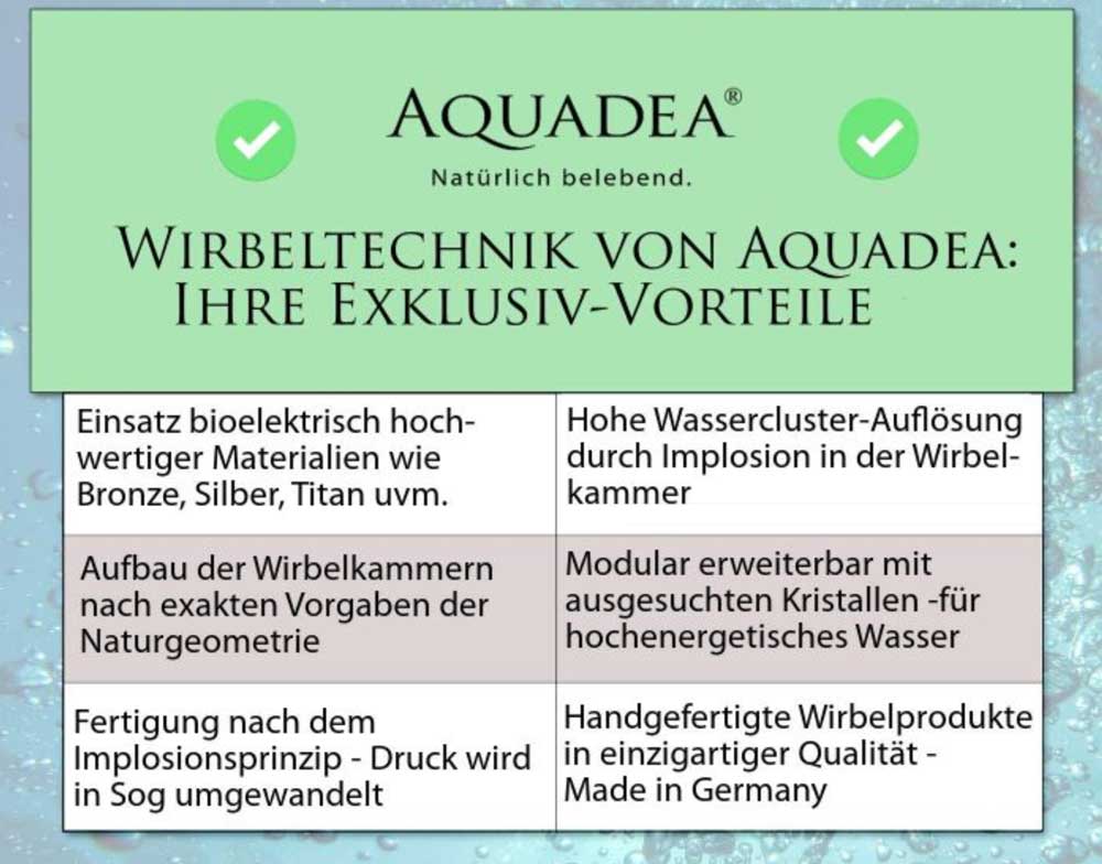 Aquadea ToneOne Basic | Titan-Gold | KRISTALLWIRBEL® Wasserwirbler