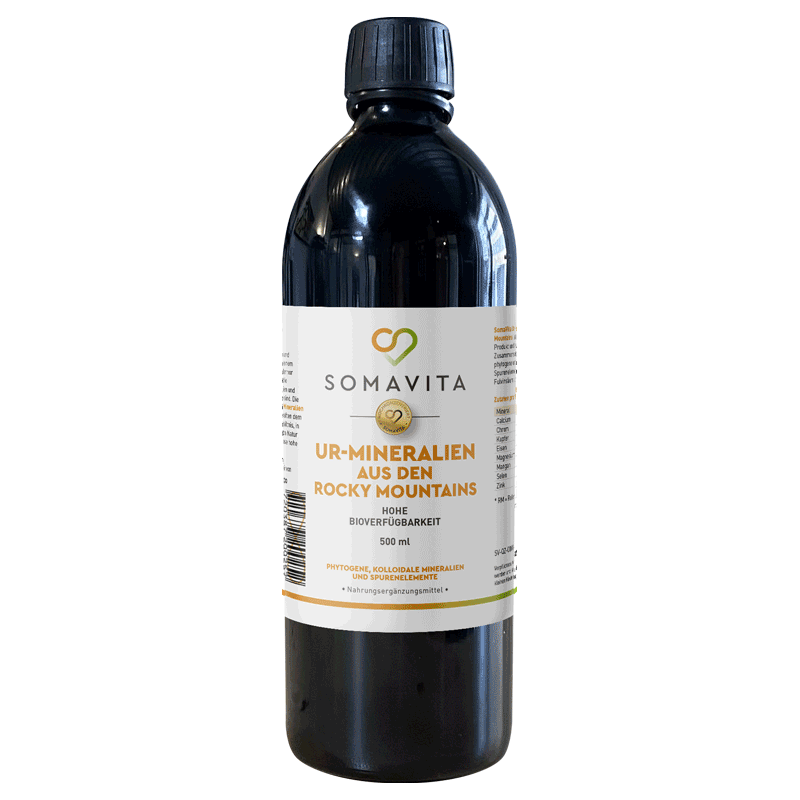 SomaVita Rocky Mountain Ur-Mineralien in Miron® Glass 500 ml | hochkonzentriert