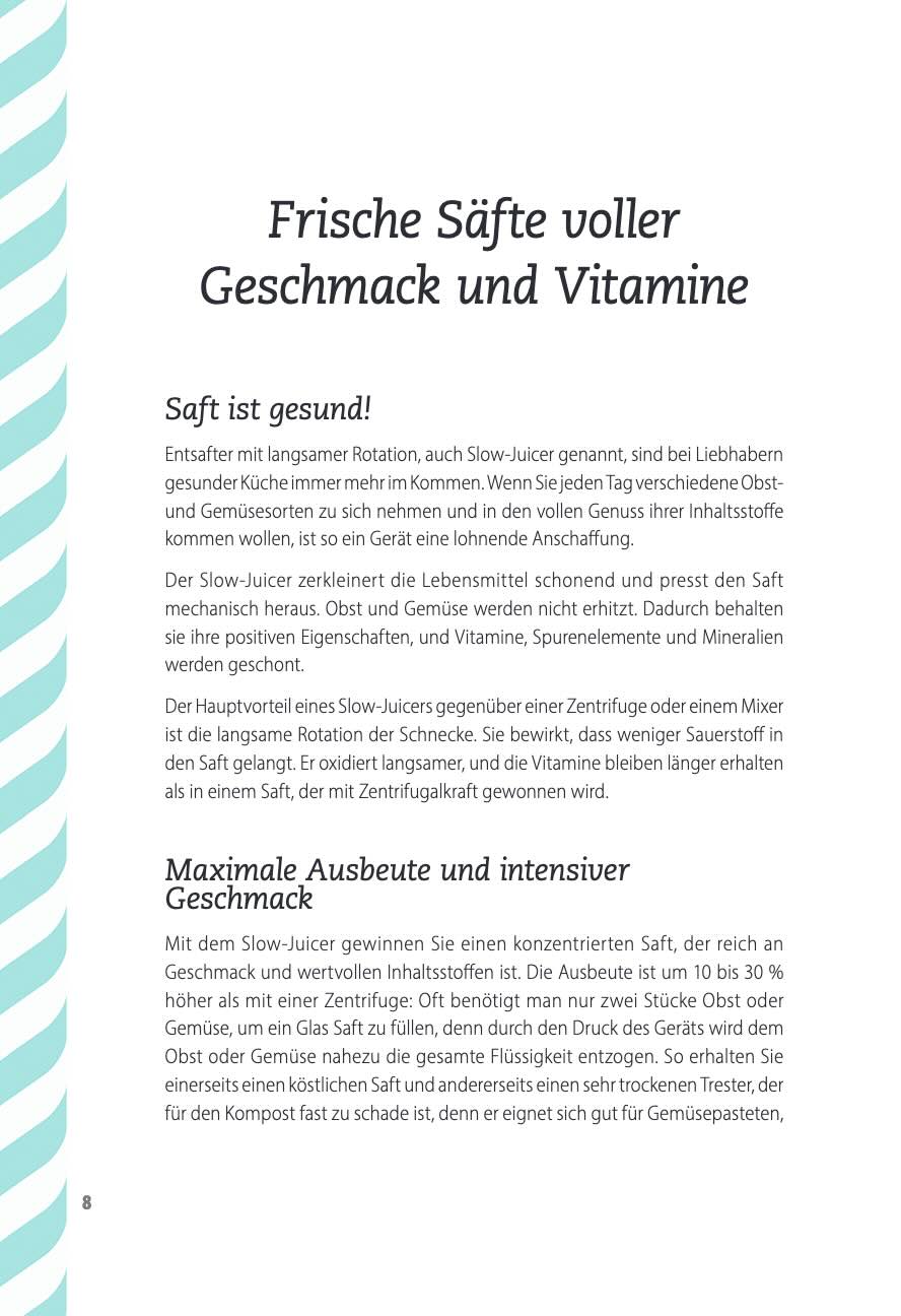 Obst- und Gemüsesäfte aus dem Entsafter“ von Clémence Roquefort
