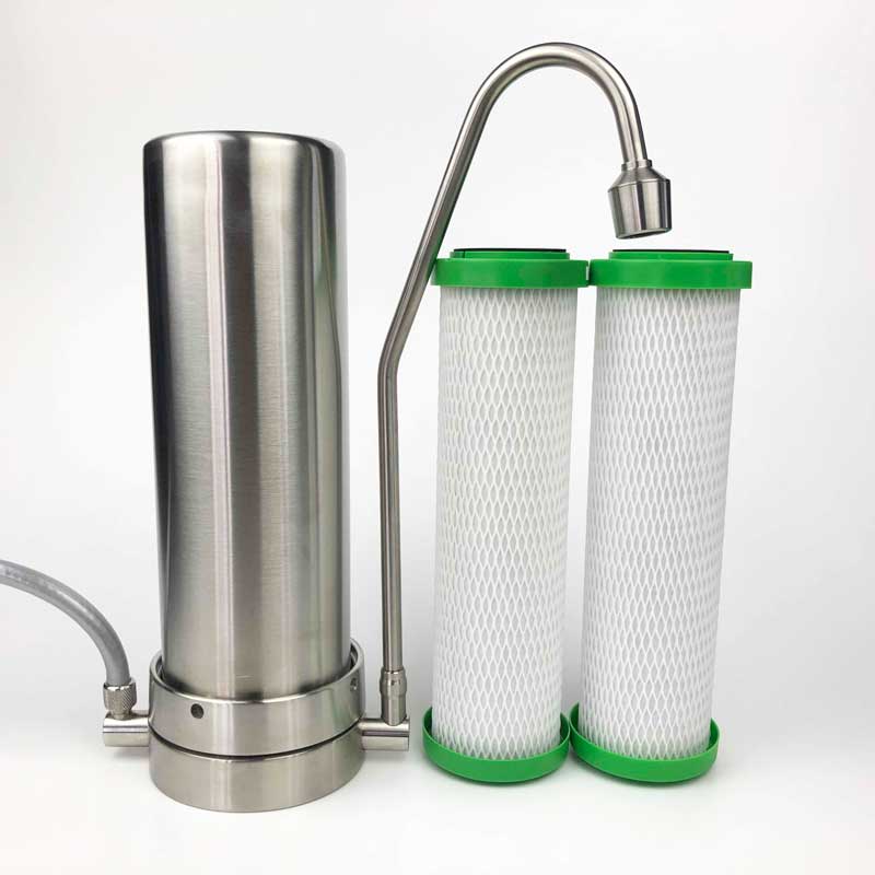 Auftischfilter Mercuro Edelstahl | für Carbonit Filter