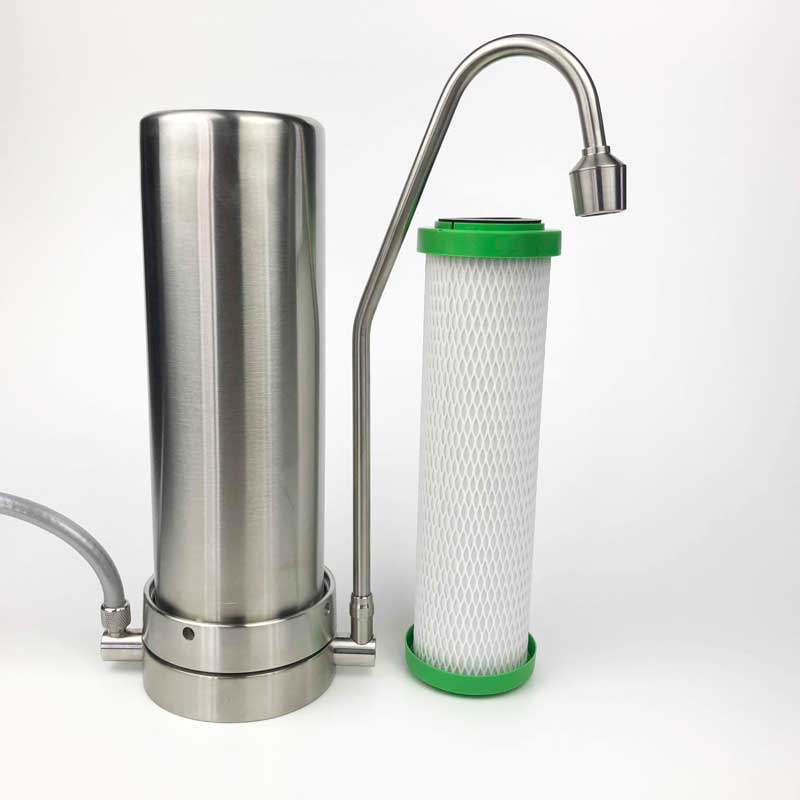 Auftischfilter Mercuro Edelstahl | für Carbonit Filter
