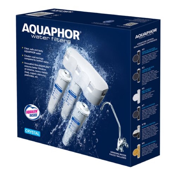 AQUAPHOR Crystal ECO TRIO Aktivkohle Trinkwasserfilter | Ultrafiltration