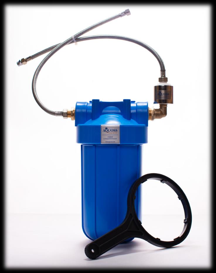 AQUOSS Alpha+ 3in1 Untertisch-Wasserfilter mit Verwirbler und Filterschluessel