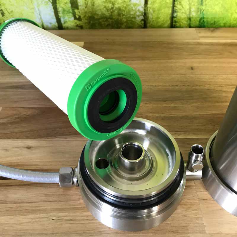 Auftischfilter Mercuro Edelstahl | für Carbonit Filter