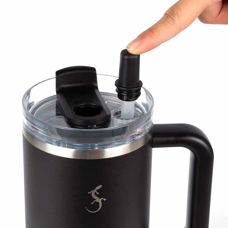 LURCH Isolierbecher Big Cup 1,2l | mit ausfahrbarem Trinkhalm